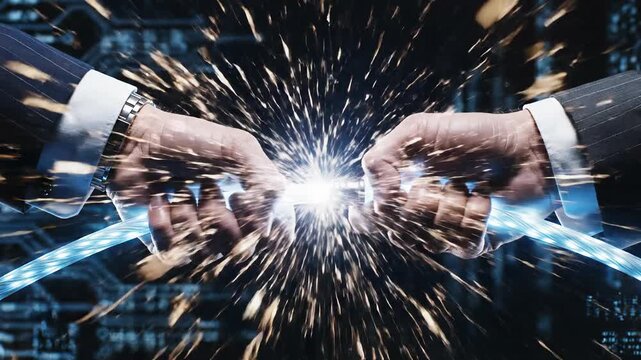 Geopolitics ai semiconductor wars resource monopoly power conflict business technology tension network cable security struggle concept spark