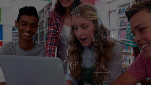 Animation of mathematical equations over diverse students using laptop