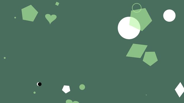 Abstract motion graphic featuring a colorful hipster memphis style with geometric shapes