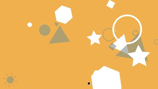 Dynamic abstract background with colorful hipster memphis style geometric shapes