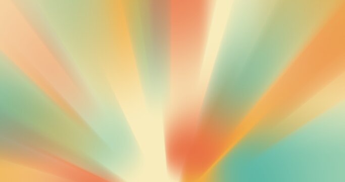 Abstract bottom radial blur background with upward pastel rays. Vibrant soft motion texture for uplifting and optimistic modern graphic designs