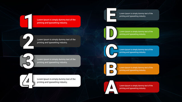 Colorful Numbered List Infographic With Bold Text