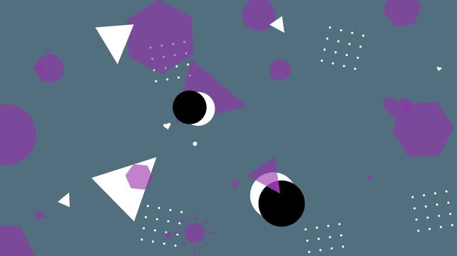 Abstract geometric background with colorful hipster memphis style elements and patterns