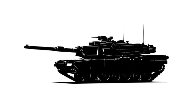 M1 Abrams Main Battle Tank Vector Illustration