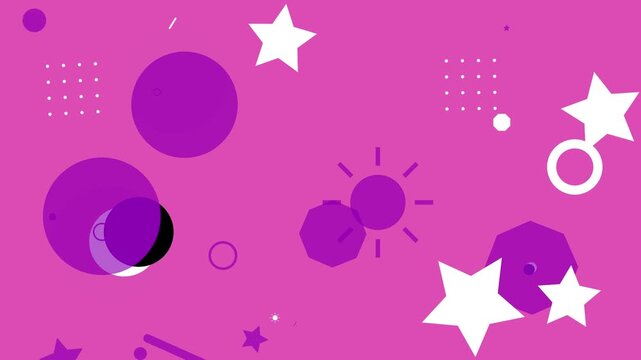 Dynamic motion background with colorful hipster memphis style shapes and patterns