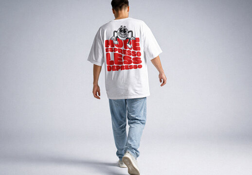 Full Body Streetwear T-Shirt Mockup
