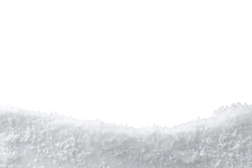 Obraz premium Snow border creating a natural winter scene with fresh white texture, isolated on transparent background