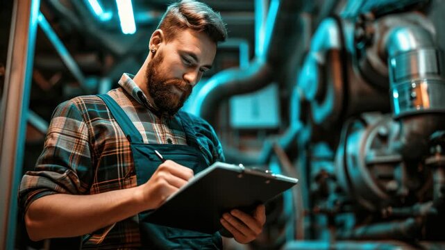 Worker Taking Notes