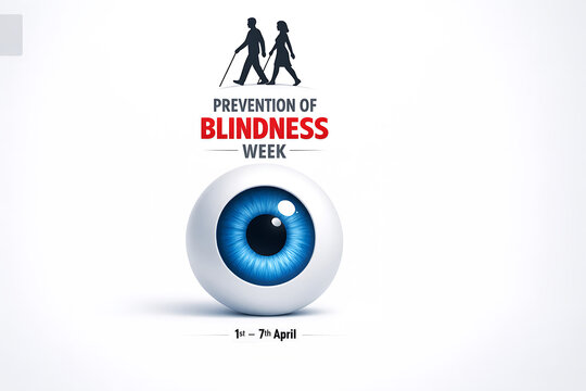 Prevention of Blindness Week poster with eye and awareness message