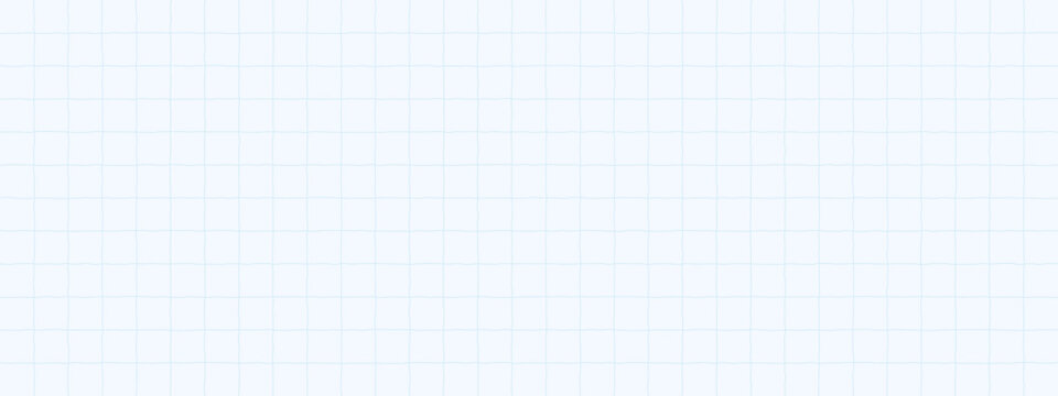 Checkered notebook page texture. Soft grid pattern with uneven crayon drawn lines. Doodle geometric squares with subtle stipple and playful paper surface.