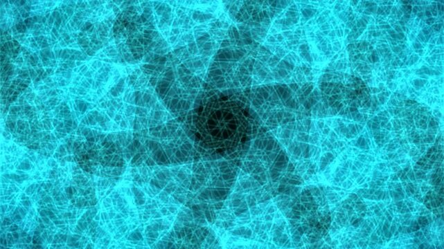 Abstract Geometric Pattern with Hexagon and Triangle Shapes in Cool Tones