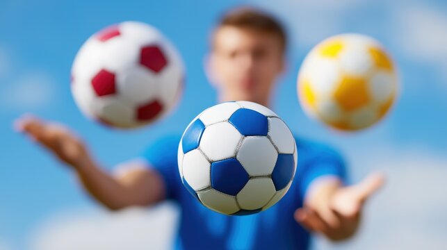 Dynamic Soccer Balls in Mid-Air Display