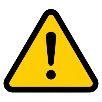 Warning sign with exclamation mark