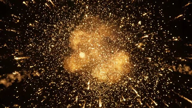 Fireworks explosion in night sky