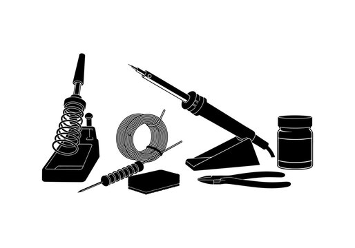 Soldering iron kit with essential tools for electronics repair and crafting