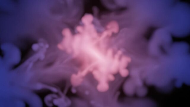 Abstract glowing pink shape on black