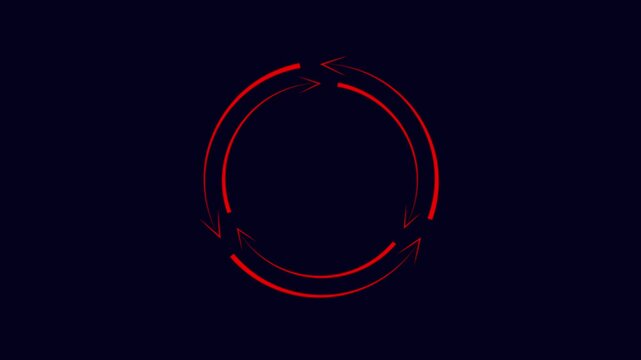 Circular arrows forming a continuous loop on a dark background