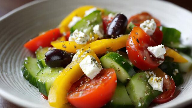 greek salad with feta cheese