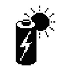 Fototapeta premium Pixelated vector of a spray can with a burst effect