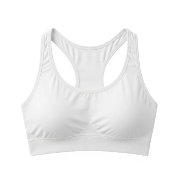 Stylish white racerback sports bra for active women