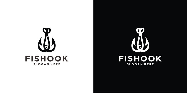 Fish Hook Logo Design.