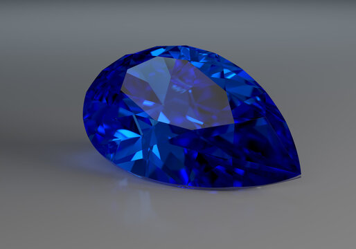 Pear-shaped sapphire