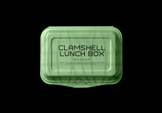 Clamshell Lunch Box Mockup