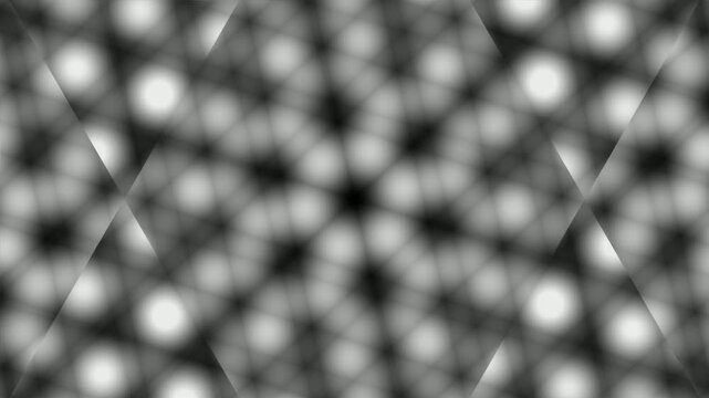 Abstract geometric pattern with overlapping shapes in monochrome shades