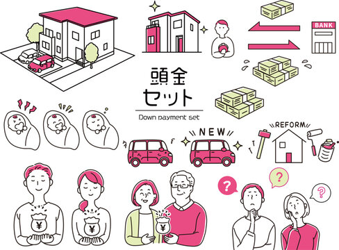 頭金セット_線画