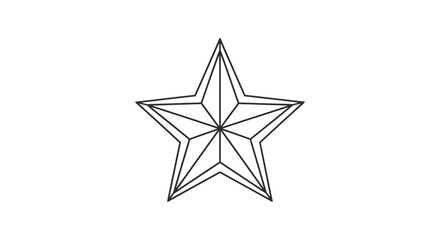 Obraz premium Geometric star icon vector