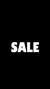 Sale Animated Text Overlay &ndash; White Promo Title Transparent Background