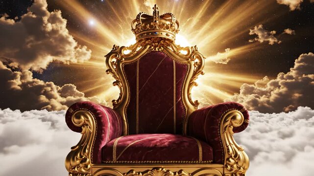 Golden throne in the clouds