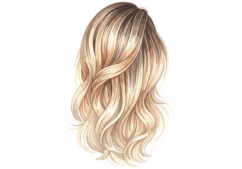 Obraz premium Beautifully styled blonde hair with subtle highlights and soft waves
