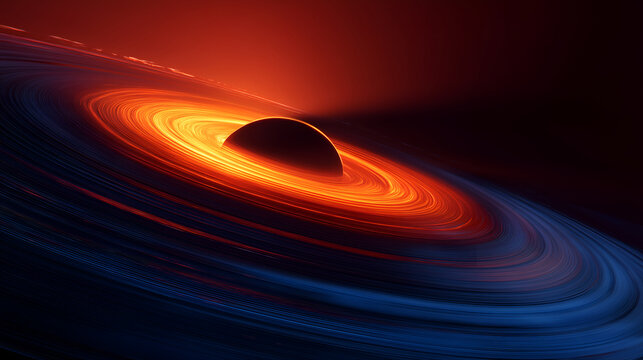 Vibrant protoplanet carves gap in brilliant orange and blue accretion disk