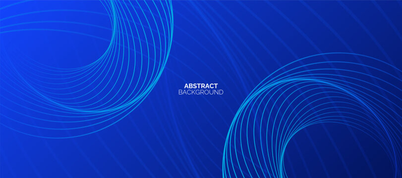 Abstract blue circle background. Minimal geometric. Technology concept. Suit for banner, corporate, business, cover, brochure, flyer, website, science, poster