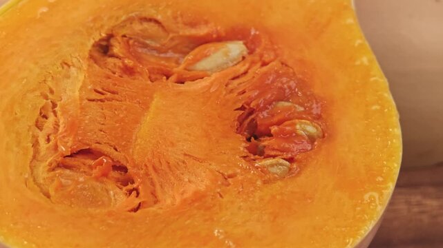 Butternut squash on wooden board