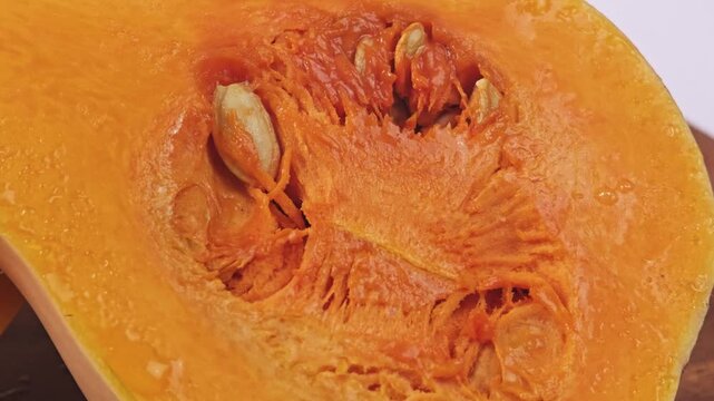 Butternut squash on wooden board