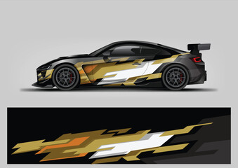 Racing Livery Vector, Car Wrap Design, Abstract Stripe Background, Motorsport Graphics, Vinyl Wrap Template © Lancar