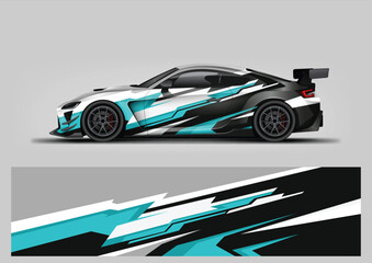 Racing Livery Vector, Car Wrap Design, Abstract Stripe Background, Motorsport Graphics, Vinyl Wrap Template © Lancar