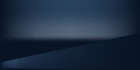 Blue Background Empty Room Studio with shelf. Dark Navy Gallery room with copy space, Abstract minimal design use for backdrop shooting for products presentation on Summer holiday promotion or Sales © Mol