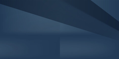 Blue Background Empty Room Studio with shelf. Dark Navy Gallery room with copy space, Abstract minimal design use for backdrop shooting for products presentation on Summer holiday promotion or Sales © Mol