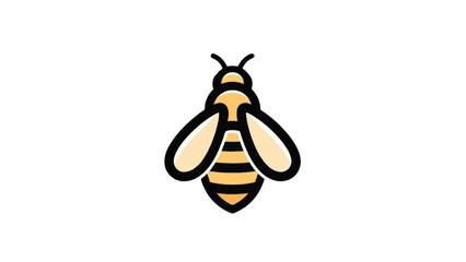 Yellow and Black Striped Bee Illustration. © Ridwan