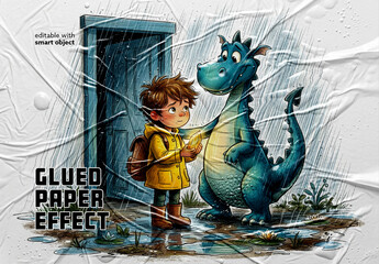 Glued Paper Photo Effect