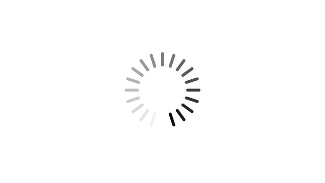 A stylish animated circular loading indicator on a white background, featuring a smooth glowing wheel animation. High-quality 4 loading circle video with a modern glow effect.