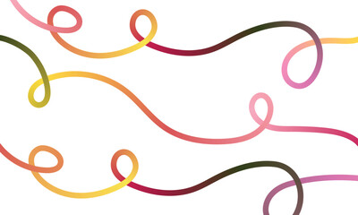 Obraz premium Vibrant multicolored swirling lines on white background