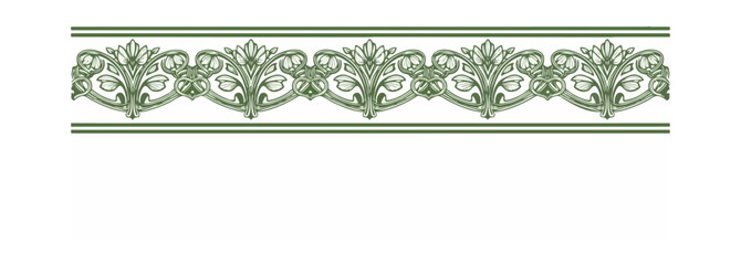 Obraz premium Decorative ornamental border with floral motifs and copy space
