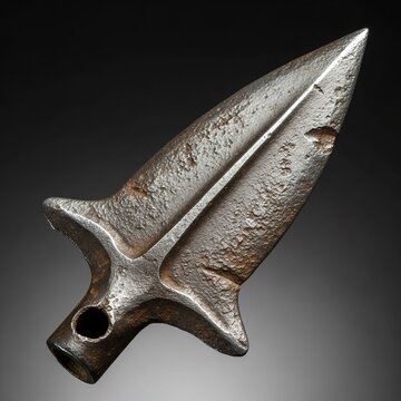 Iron Age Spearhead A weapon tip made of iron often used by early