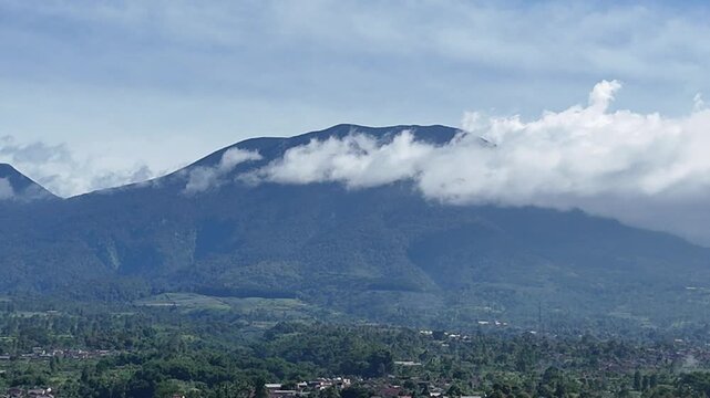 Gede Mountain in the morning 