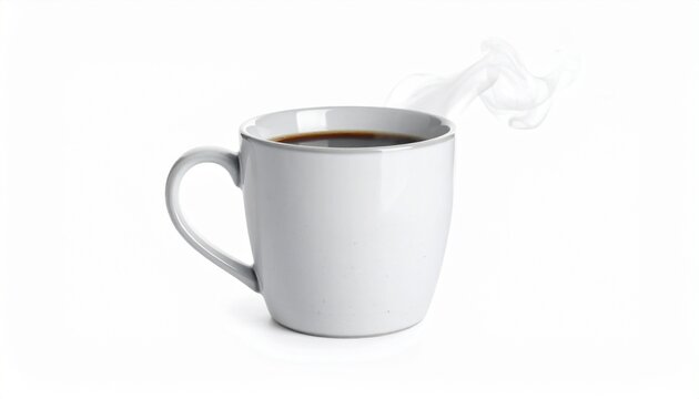 White Coffee Mug with Hot Beverage