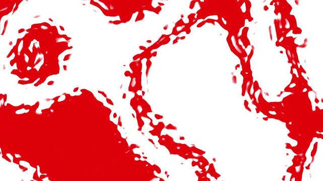 Abstract red and white fluid morphing shapes background dynamic flow motion suitable for design projects, presentations, and digital art to create vibrant visual effects.